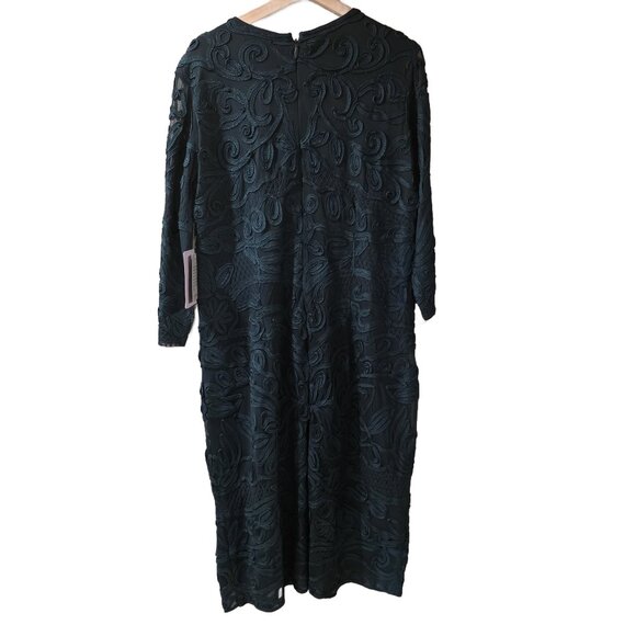 J S Collections Soutache Evergreen Midi Dress - size 16W - NWT - Picture 2 of 3